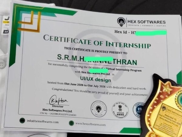 Verified Internship Certificate of Excellence